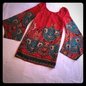 Brilliantly colored Yahada Tunic Top